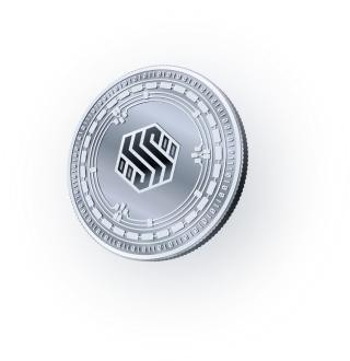 Silver coin with ss symbol